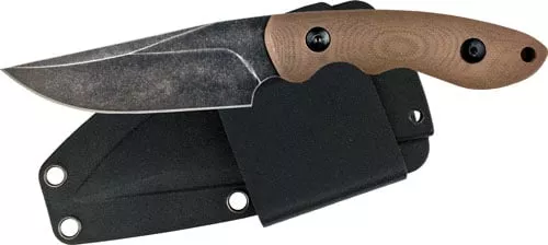 ABKT Elite Shadow Predator Fixed Knife 3-1/2 Drop Point Blade Brown