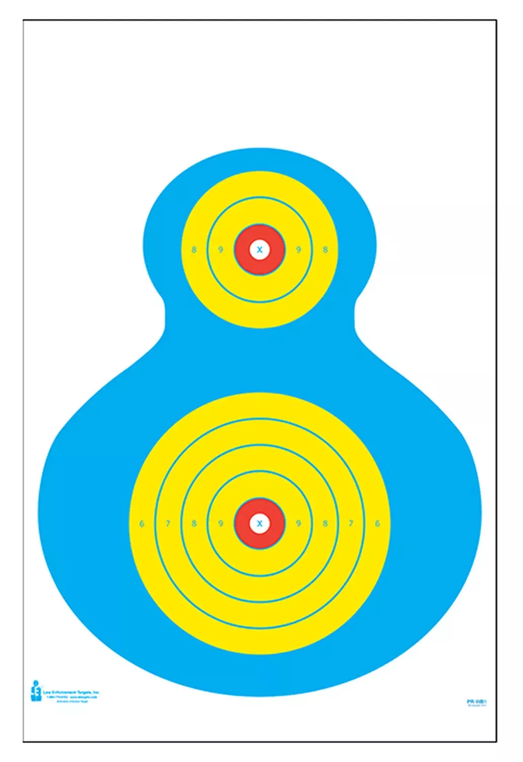 Action Target High VisibilitySilhouette Paper 19" x 25" Blue/Yellow 100 Per Box