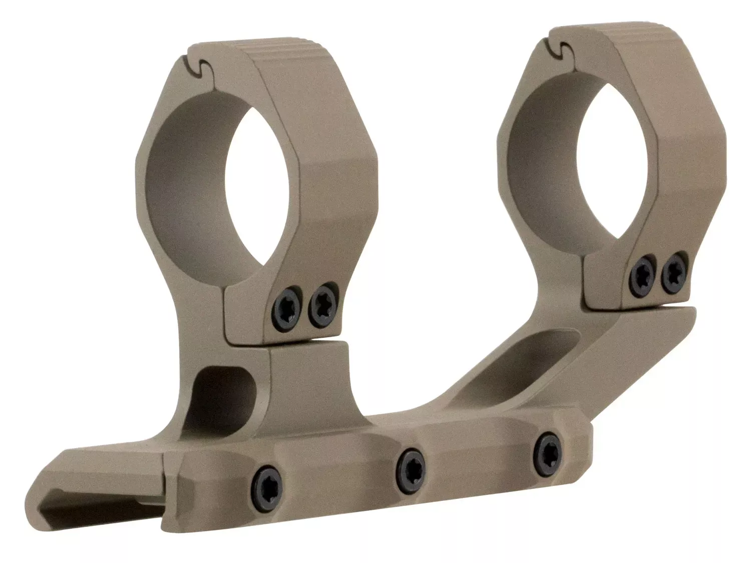 Aero Precision Ultralight Scope Mount/Ring Combo Flat Dark Earth Cerakote Extended 1" Tube Picatinny Rail Mount Aluminum AR Platform