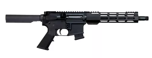 Alexander Arms PHI17NB Highlander17 HMR 10+1 11" Black Fluted Threaded Barrel, Black Anodized Picatinny Rail Receiver, Black SBA Tactical Brace, Black A2 Grip