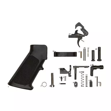 Alg Defense AR-15 Lower Parts Kit with Grip and QMS Trigger