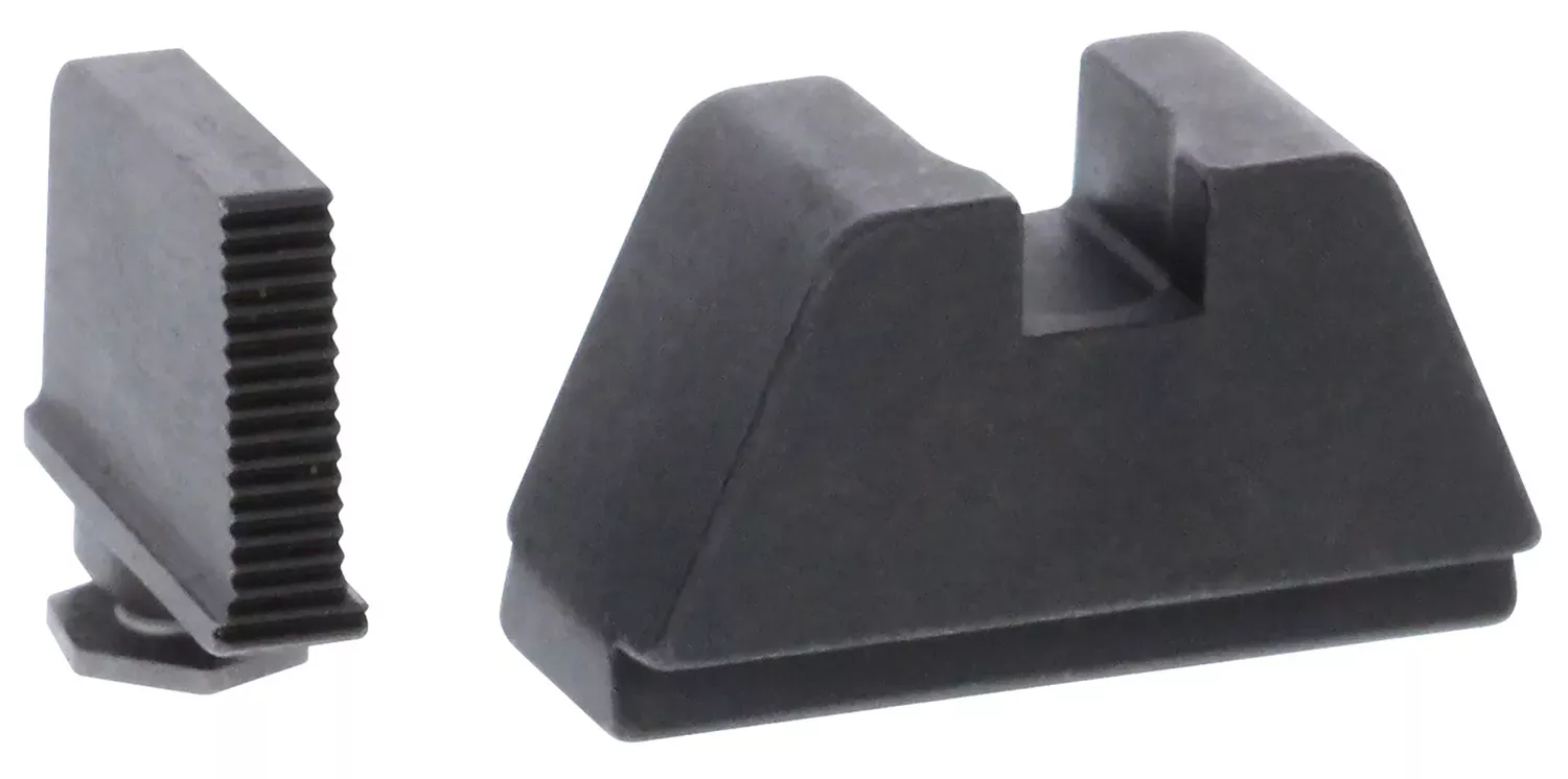 AmeriGlo Tall Suppressor Height Sight 2XL Black Serrated Front, Flat Black Rear Black Frame for Most Glock Gen1-5 (Except 42,43)