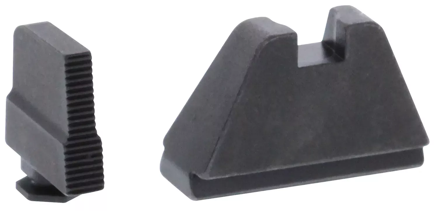 AmeriGlo Tall Suppressor Height Sight 5XL Black Serrated Front, Flat Black Rear Black Frame for Most Glock Gen1-5 (Except 42,43)