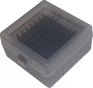 Ammo Box 100 Round 223 Flip Top Clr/Smoke