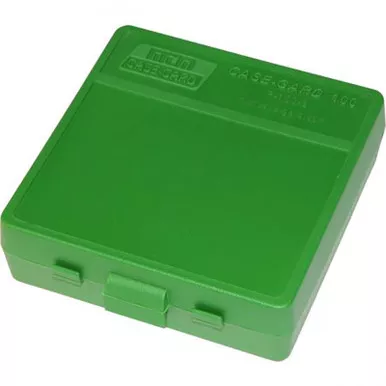 Ammo Box 100 Round 9mm Flip Top Green