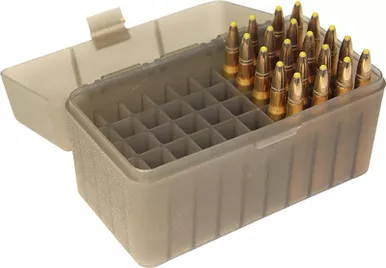 Ammo Box 50 Round Flip Top Clr/Smoke