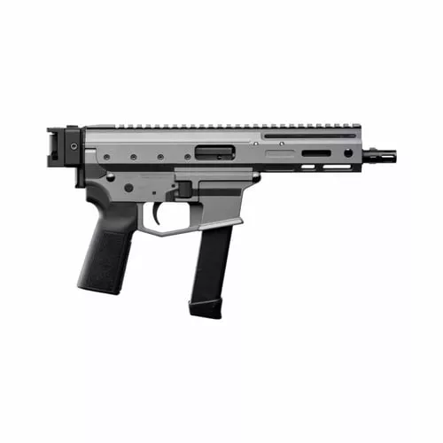 "Angstadt Arms MDP-9 Billet Aluminum AR SBR - Grey | 9mm | 6"" Barrel | Accepts Glock Mags | Folding Lage Stock"