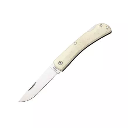 Bear & Son Locking Farmhand Folding Knife 2-3/4 Drop Point Blade White Smooth Bone