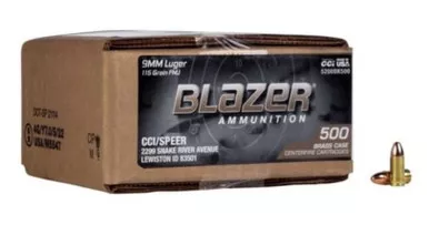 Blazer Brass 9mm 115gr FMJ 500/Cs Loose