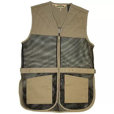 Bob Allen Full Mesh Dual Pad Shooting Vest Khaki Medium