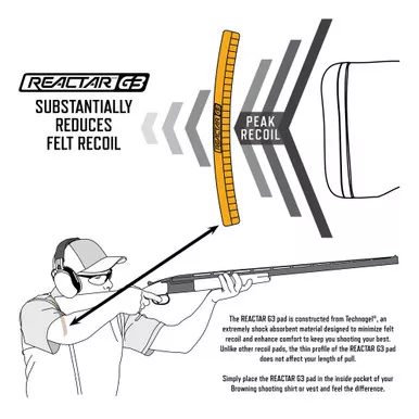 Browning Reactar G3 Shooting Recoil Pad Ambidextrous Insert