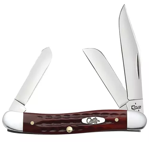 CASE KNIVES POCKET WORN OLD RED BONE CORN COB JIG STOCKMAN