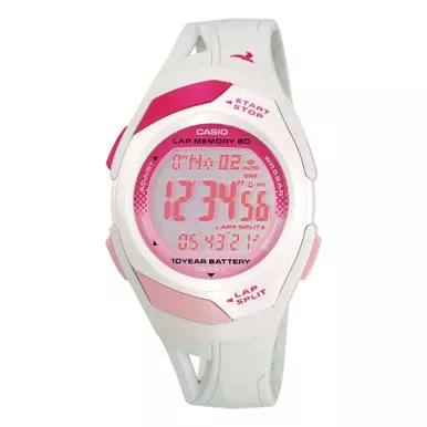 CASIO Ladies Runner Pink/White Watches (STR300-7)