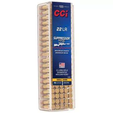CCI 22SMX 22LR 45gr Segmented Hollow Point 100/50