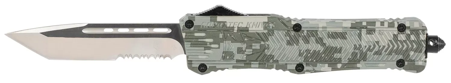 CobraTec Knives CTK-1 Large 3.75" OTF Tanto Part Serrated D2