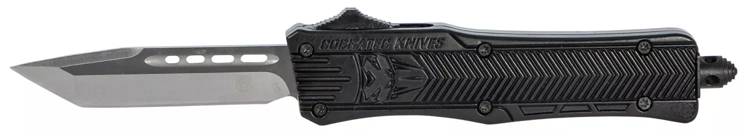 CobraTec Knives CTK-1Small 2.75" OTF Tanto Plain Black D2