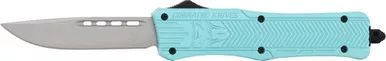 Cobratec Knives CTK1 OTF Knife 3" Drop Point Mint Blue