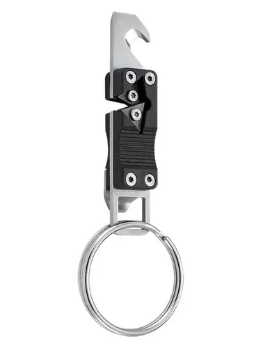 CRKT Micro Tool & Sharpener Seat Belt Cutter; Field Sharpener; Bottle Opener w/keyring