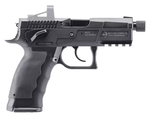 dB&T MK-II 9MM PSTL 4.3" THRD BBL, BLK SA 17RD