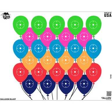 EZ AIM 24X19 PAPER TGT FUN BALLOON 4PK MULTI