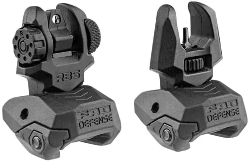 FAB DEF POLY FLIP-UP SIGHT SET BLK