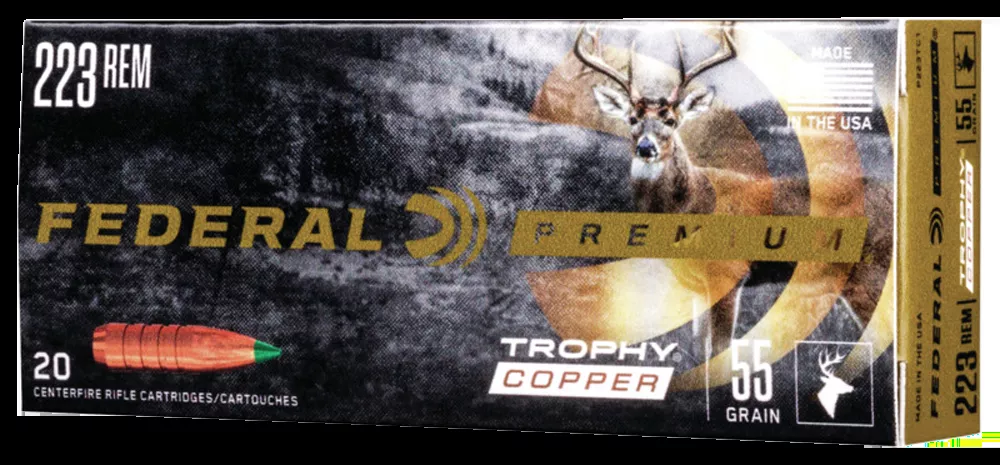 Federal Premium 223 Rem 55 gr Trophy Copper (TC) 20 Bx