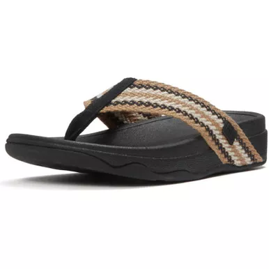 FITFLOP Women's Surfa Stripe-Webbing Toe-Post Sandals (A6C)