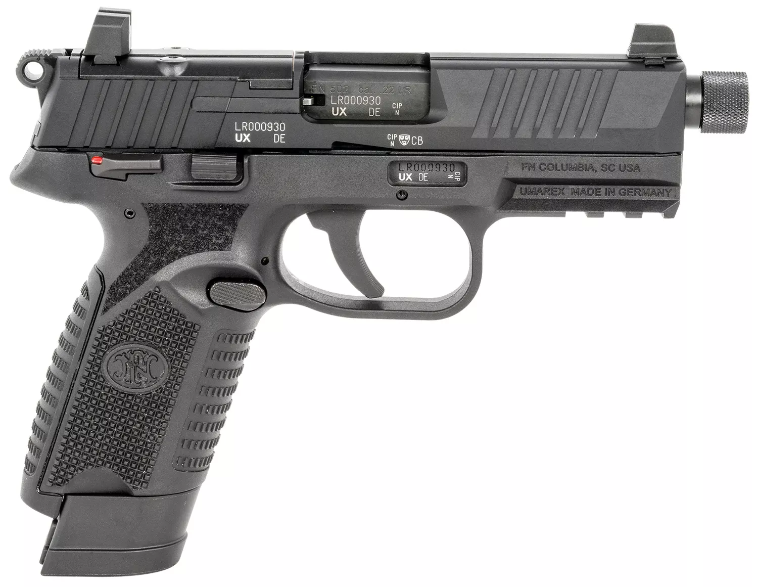 FN502 Tactical 22 LR Caliber with 4.60", 10+1, Matte Black Finish