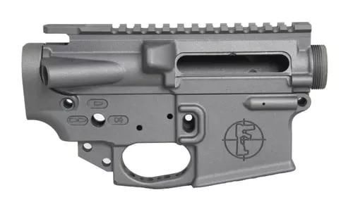 FosTech FLITE Elite Stripped AR-15 Receiver Combo Set - Tungsten