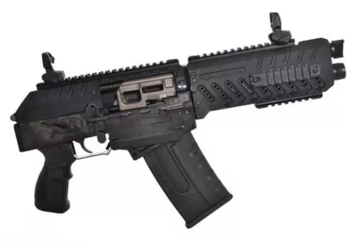 "FosTech Origin-12 SABS Semi-Automatic Breaching Shotgun (AOW) - Black w/ Nickel Internals | 12ga | 9.75"" Barrel"