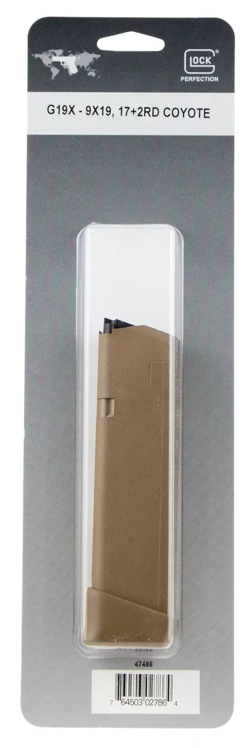Glock OEM Coyote Tan Detachable 19rd 9mm Luger for Glock 17/19x
