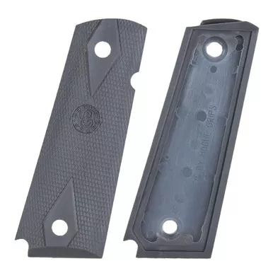 Hogue 1911 Grips Rubber Checkered Pewter