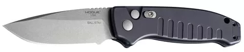 HOGUE BALLISTA-I BUTTON AUTO DROP POINT TUMBLED BLK 3.5"<