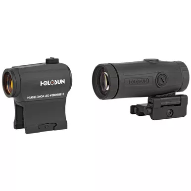 Holosun HS403C 20mm Micro Red Dot Sight with HM3X 3x Magnifier Combo Black