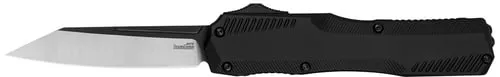 Kershaw 9000R LivewireAutomatic 3.30" OTF Reverse Tanto Plain Black PVD Flats/Satin Grinds CPM MagnaCut Steel Blade, Black Anodized Aluminum Handle