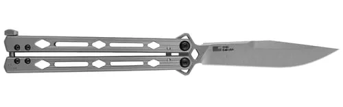Kershaw Lucha Folding Knife 4-3/5 Drop Point Blade Silver