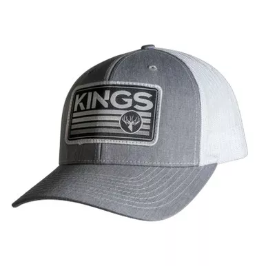 KINGS CAMO Gradient Heather Grey/White Patch Hat (112-HG/W-GRADIENT)
