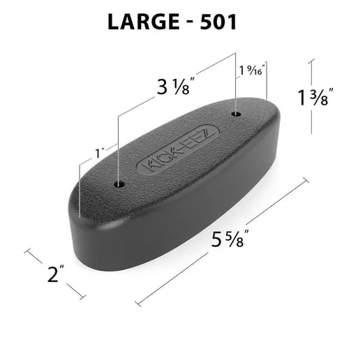 LARGE 1-3/8" MODIFIED RECOIL PAD, BLACK