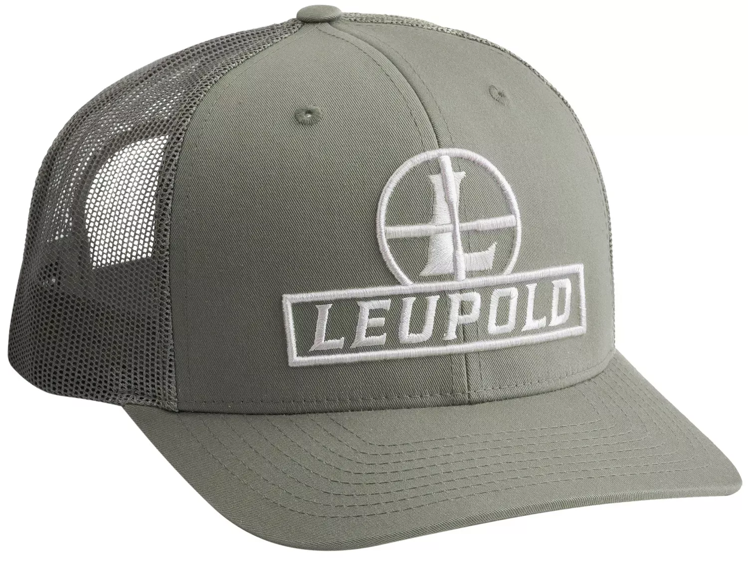 Leupold Reticle Trucker Hat Loden Green Adjustable Snapback OSFA Semi-Structured