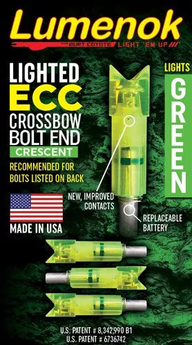 Lumenok Lighted Nock Crossbow Green 3-Pack