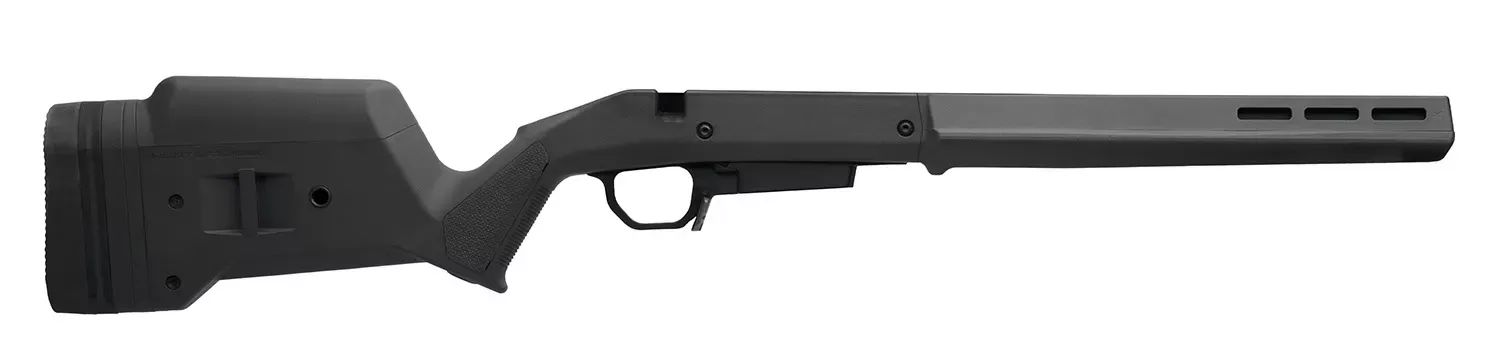 Magpul Hunter American Stock Black Adjustable Synthetic Stock with Aluminum Chassis for Short Action Ruger American Right Hand Includes STANAG Mag Well