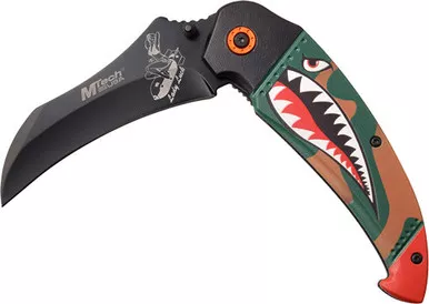Master Cutlery MTech 3.5" Folder Hawkbill Black