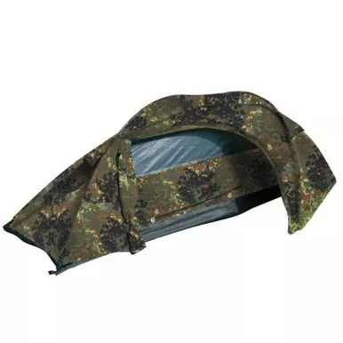 MIL-TEC Recom 1-Person Flecktarn Camo Tent (14201021)