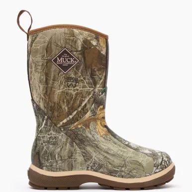 MUCK BOOT Kids Element Realtree Edge/Bison/Tan Boots (KEL-RTE-CA)