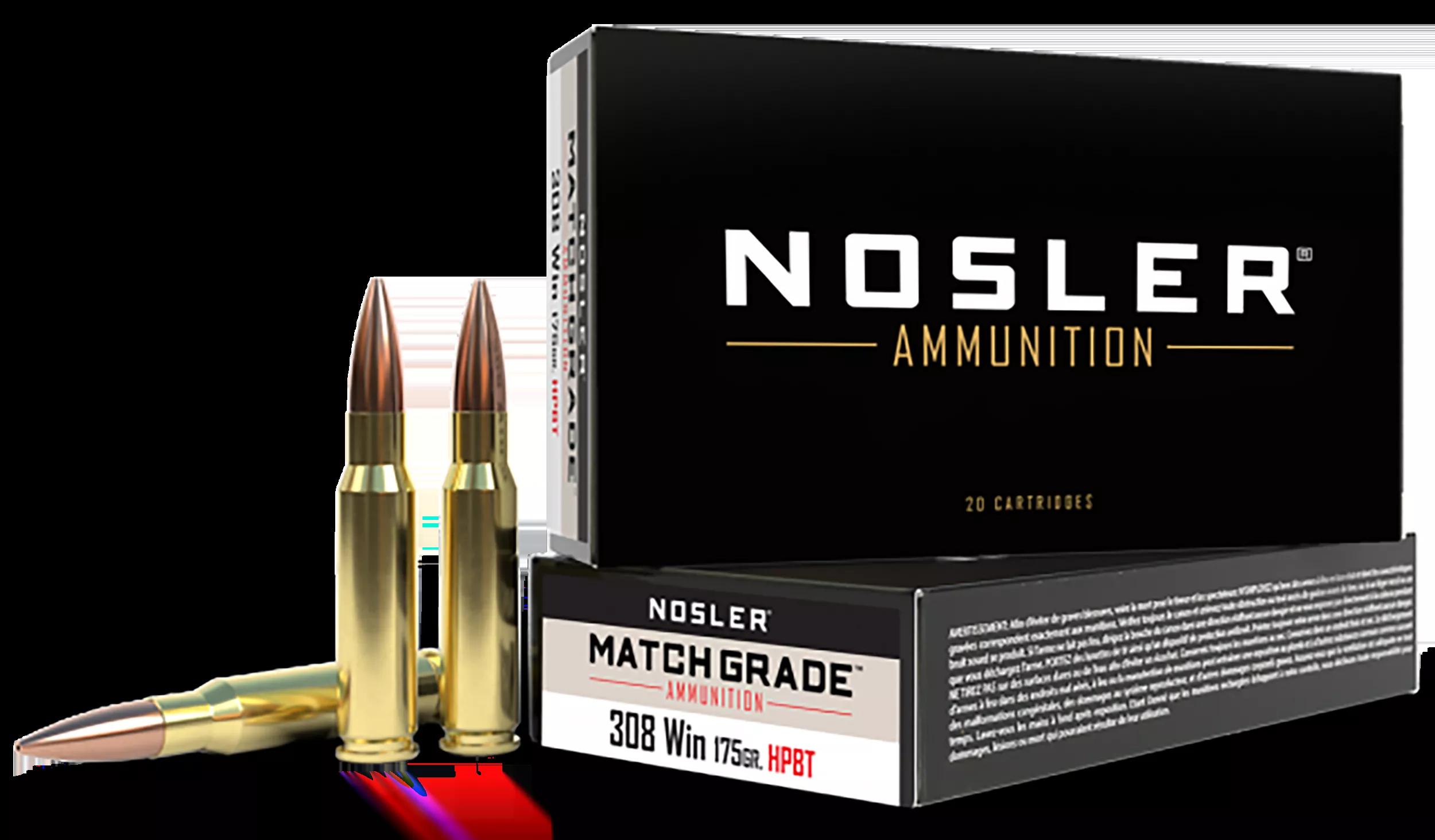 Nosler 308 Win 175gr Custom Competition 20rd Box