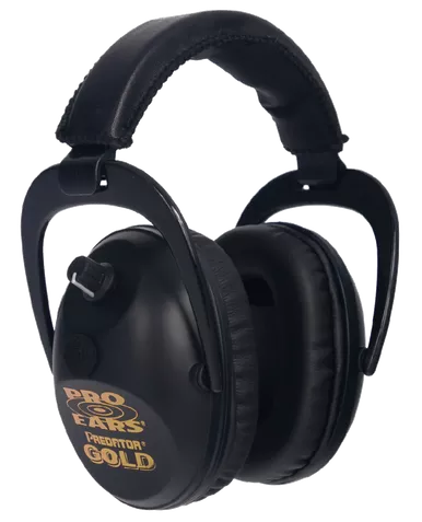 Pro Ears GSP300BLK Predator Electronic Muffs Black/Gold