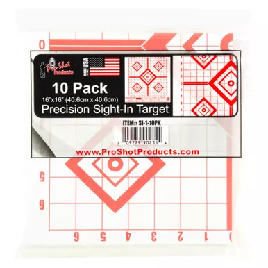 Pro-Shot Products 16x16 Red Sight Target 10-Pack