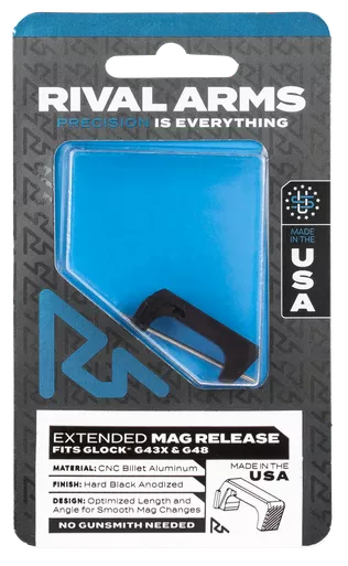 Rival Arms Extended Magazine Release Glock 43 43X 48 Black