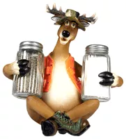 Rivers Edge Deer Holding Salt and Pepper Shakers