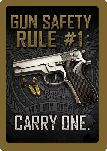 Rivers Edge Gun Safety Sign 12x17